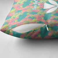 Seamless Hawaiian Quilt Pattern Pillow Cover Hawaii Culture Palm Leaf Tropical - Polynesian Pride