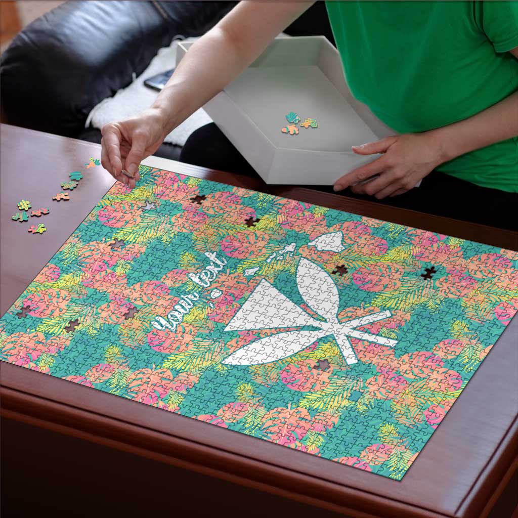 Seamless Hawaiian Quilt Pattern Puzzle Hawaii Culture Palm Leaf Tropical - Polynesian Pride