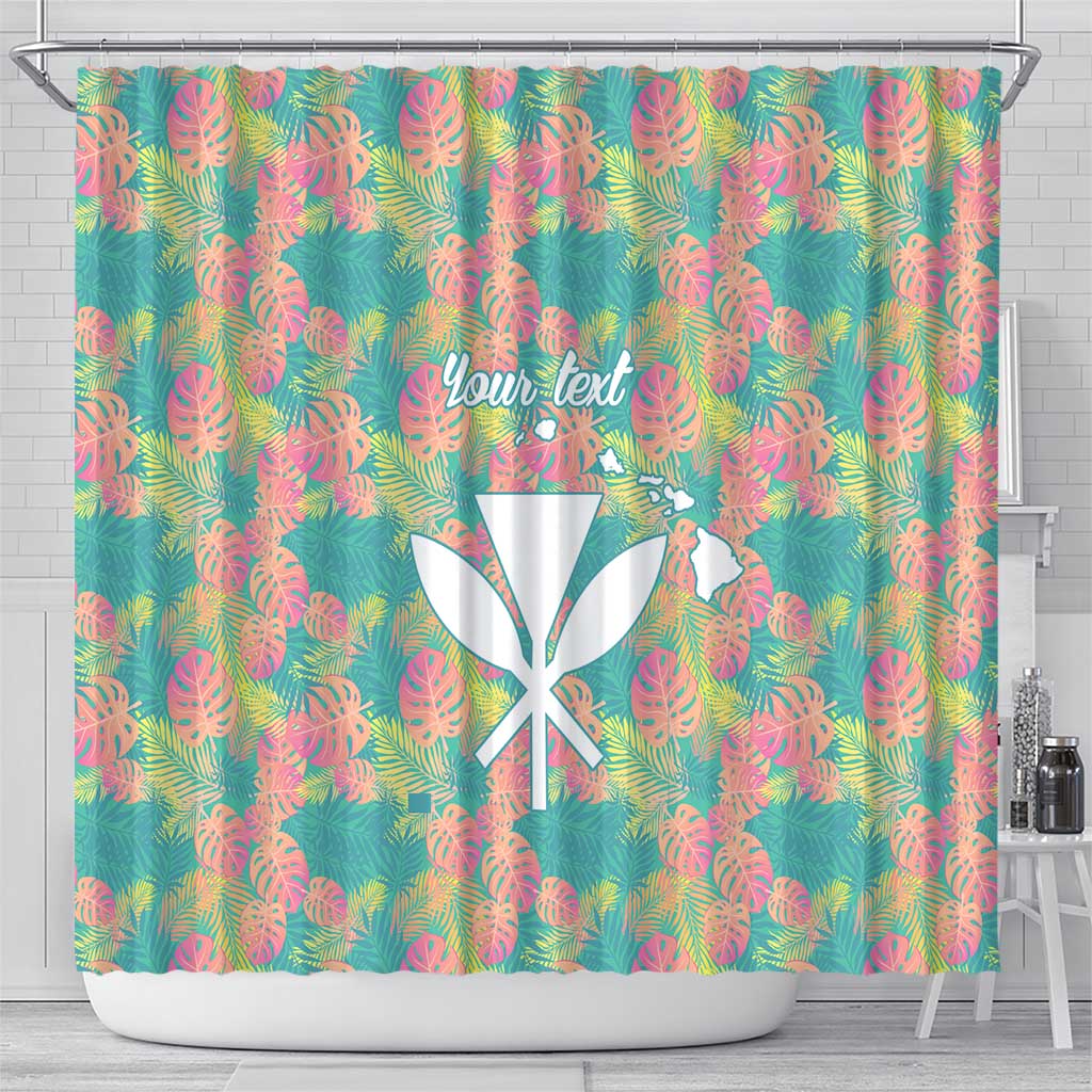 Seamless Hawaiian Quilt Pattern Shower Curtain Hawaii Culture Palm Leaf Tropical - Polynesian Pride