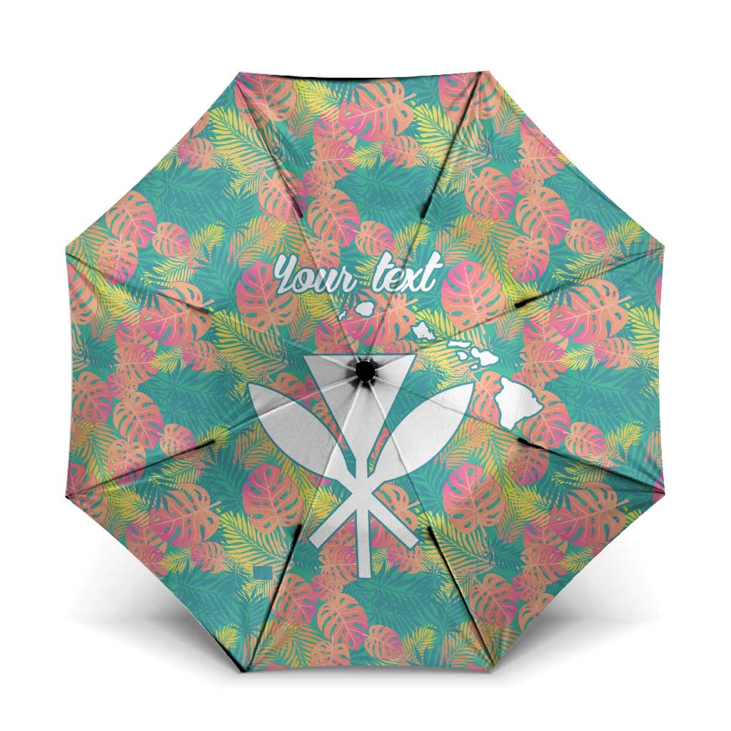 Seamless Hawaiian Quilt Pattern Umbrella Hawaii Culture Palm Leaf Tropical - Polynesian Pride