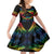 Tonga LGBT Family Matching Short Sleeve Bodycon Dress and Hawaiian Shirt Love Is Love Ngatu Rainbow Water Color LT9 Daughter's Dress Black - Polynesian Pride