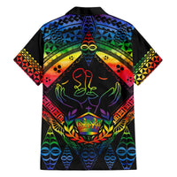 Tonga LGBT Hawaiian Shirt Love Is Love Ngatu Rainbow Water Color LT9 - Polynesian Pride