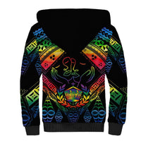 Tonga LGBT Sherpa Hoodie Love Is Love Ngatu Rainbow Water Color LT9 - Polynesian Pride