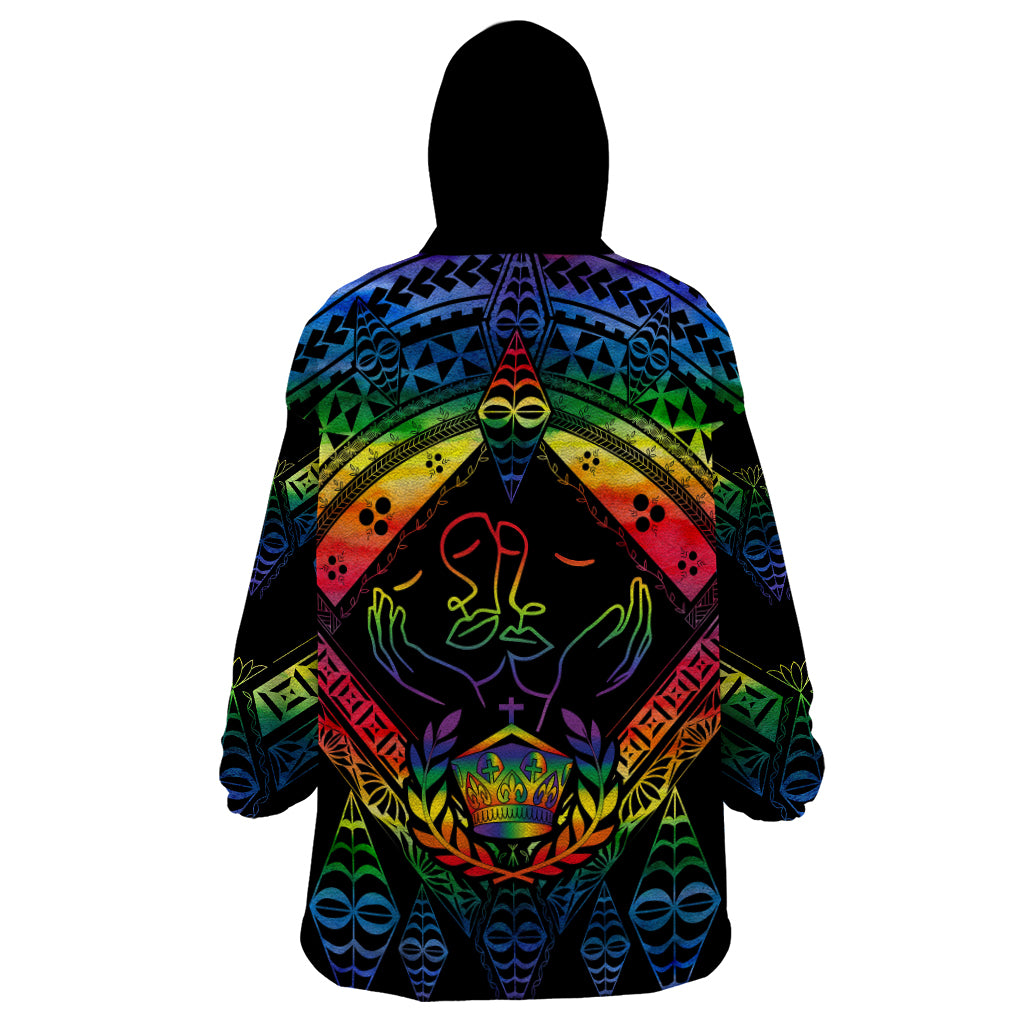 tonga-lgbt-wearable-blanket-hoodie-love-is-love-ngatu-rainbow-water-color