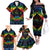 Personalised Tonga LGBT Family Matching Off Shoulder Long Sleeve Dress and Hawaiian Shirt Love Is Love Ngatu Rainbow Water Color LT9 - Polynesian Pride