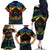 Personalised Tonga LGBT Family Matching Off Shoulder Long Sleeve Dress and Hawaiian Shirt Love Is Love Ngatu Rainbow Water Color LT9 - Polynesian Pride