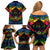 Personalised Tonga LGBT Family Matching Off Shoulder Short Dress and Hawaiian Shirt Love Is Love Ngatu Rainbow Water Color LT9 - Polynesian Pride