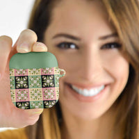 Seamless Pattern Maile and Pikake Lei AirPods Case Squares Maile Leaf LT9 - Polynesian Pride