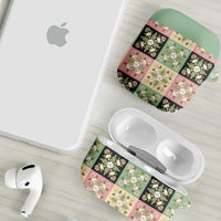 Seamless Pattern Maile and Pikake Lei AirPods Case Squares Maile Leaf LT9 - Polynesian Pride