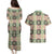 Seamless Pattern Maile and Pikake Lei Couples Matching Puletasi and Hawaiian Shirt Squares Maile Leaf - Polynesian Pride