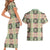 Seamless Pattern Maile and Pikake Lei Couples Matching Short Sleeve Bodycon Dress and Hawaiian Shirt Squares Maile Leaf - Polynesian Pride