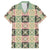 Seamless Pattern Maile and Pikake Lei Family Matching Long Sleeve Bodycon Dress and Hawaiian Shirt Squares Maile Leaf - Polynesian Pride