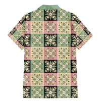 Seamless Pattern Maile and Pikake Lei Family Matching Mermaid Dress and Hawaiian Shirt Squares Maile Leaf - Polynesian Pride