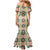 Seamless Pattern Maile and Pikake Lei Family Matching Mermaid Dress and Hawaiian Shirt Squares Maile Leaf - Polynesian Pride