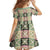 Seamless Pattern Maile and Pikake Lei Family Matching Short Sleeve Bodycon Dress and Hawaiian Shirt Squares Maile Leaf - Polynesian Pride
