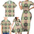 Seamless Pattern Maile and Pikake Lei Family Matching Short Sleeve Bodycon Dress and Hawaiian Shirt Squares Maile Leaf - Polynesian Pride