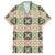 Seamless Pattern Maile and Pikake Lei Family Matching Short Sleeve Bodycon Dress and Hawaiian Shirt Squares Maile Leaf - Polynesian Pride