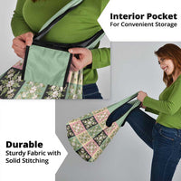 Seamless Pattern Maile and Pikake Lei Grocery Bag Squares Maile Leaf - Polynesian Pride