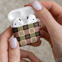 Seamless Pattern Pikake Lei AirPods Case Floral Squares Pikake LT9 - Polynesian Pride