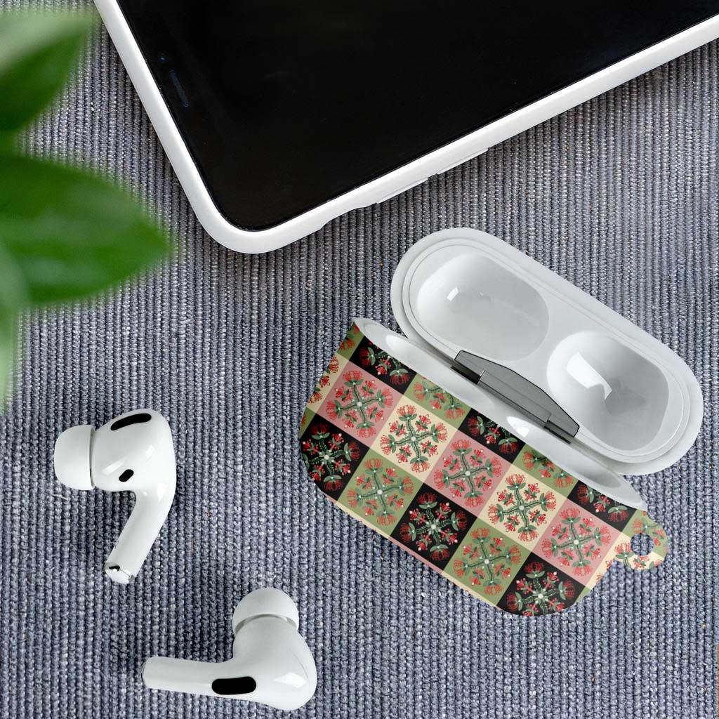 Seamless Pattern Pikake Lei AirPods Case Floral Squares Pikake LT9 - Polynesian Pride