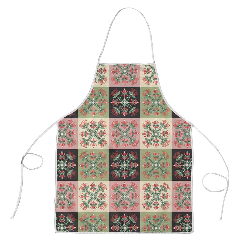 Seamless Pattern Pikake Lei Apron Floral Squares Pikake LT9 Pink - Polynesian Pride