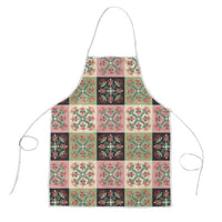 Seamless Pattern Pikake Lei Apron Floral Squares Pikake LT9 Pink - Polynesian Pride