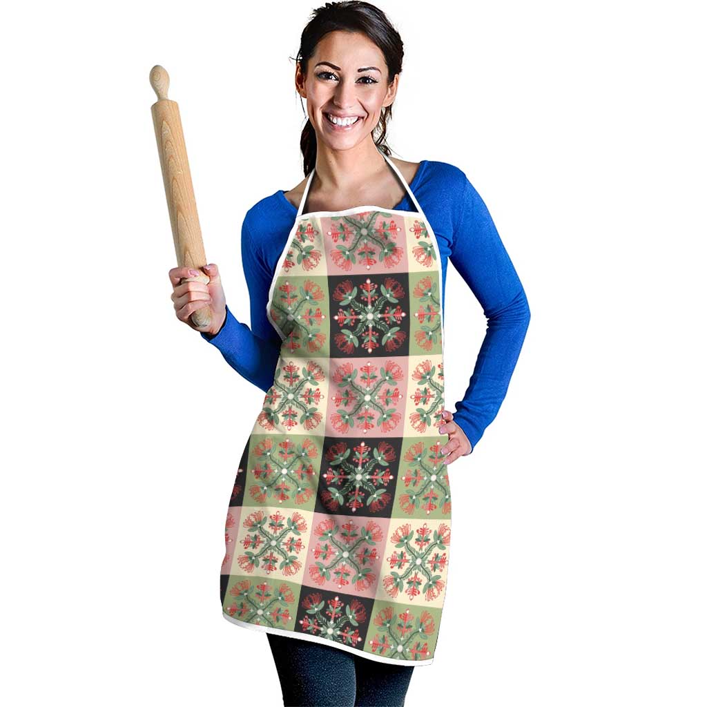 Seamless Pattern Pikake Lei Apron Floral Squares Pikake LT9 - Polynesian Pride