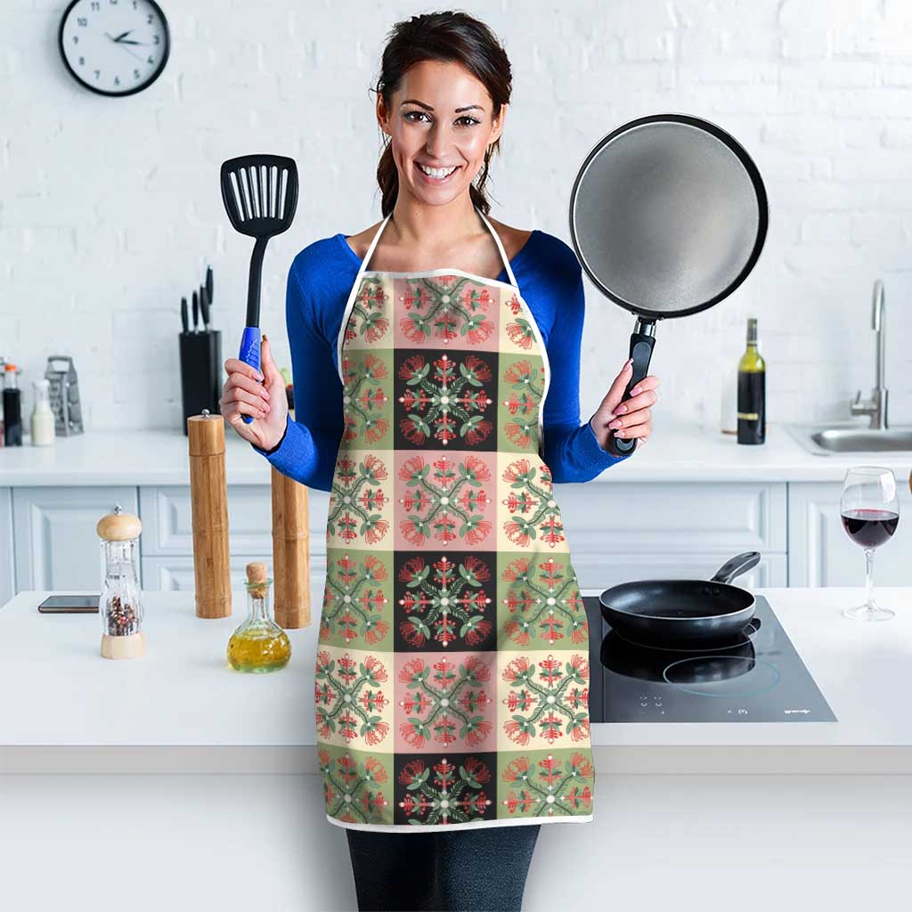 Seamless Pattern Pikake Lei Apron Floral Squares Pikake LT9 - Polynesian Pride