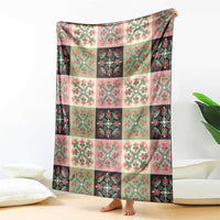 Seamless Pattern Pikake Lei Blanket Floral Squares Pikake - Polynesian Pride