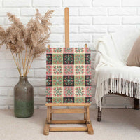 Seamless Pattern Pikake Lei Canvas Wall Art Floral Squares Pikake LT9 - Polynesian Pride