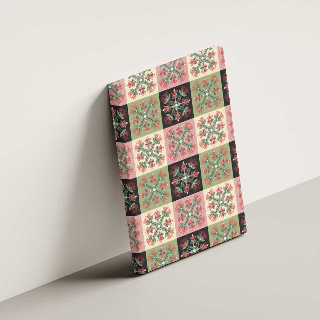 Seamless Pattern Pikake Lei Canvas Wall Art Floral Squares Pikake LT9 - Polynesian Pride