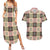 Seamless Pattern Pikake Lei Couples Matching Summer Maxi Dress and Hawaiian Shirt Floral Squares Pikake - Polynesian Pride
