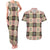 Seamless Pattern Pikake Lei Couples Matching Tank Maxi Dress and Hawaiian Shirt Floral Squares Pikake - Polynesian Pride