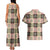 Seamless Pattern Pikake Lei Couples Matching Tank Maxi Dress and Hawaiian Shirt Floral Squares Pikake - Polynesian Pride