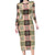 Seamless Pattern Pikake Lei Family Matching Long Sleeve Bodycon Dress and Hawaiian Shirt Floral Squares Pikake - Polynesian Pride