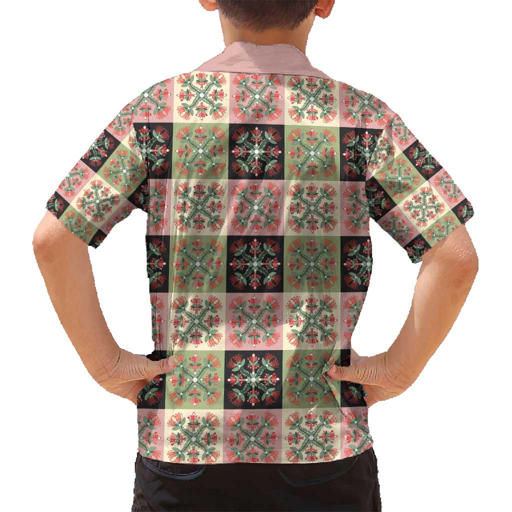 Seamless Pattern Pikake Lei Family Matching Puletasi and Hawaiian Shirt Floral Squares Pikake LT9 - Polynesian Pride