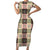 Seamless Pattern Pikake Lei Family Matching Short Sleeve Bodycon Dress and Hawaiian Shirt Floral Squares Pikake - Polynesian Pride