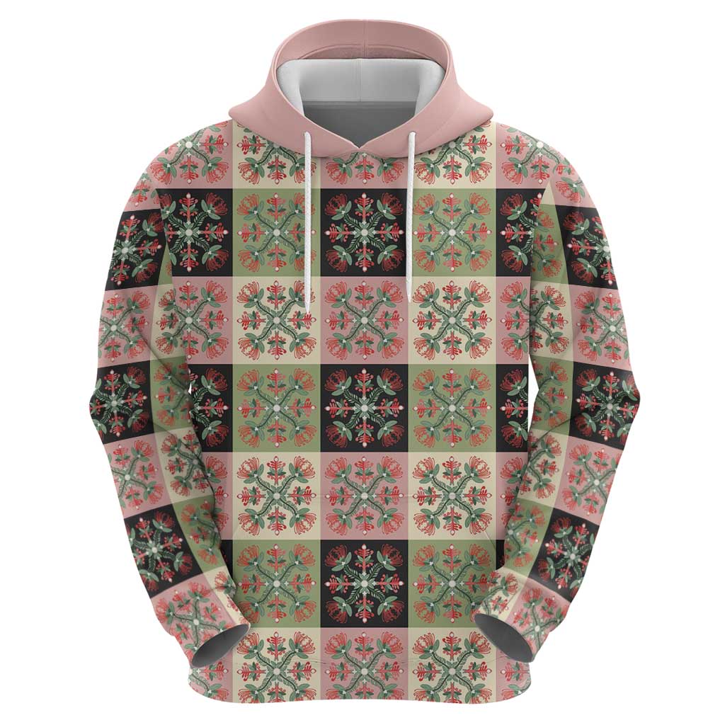 Seamless Pattern Pikake Lei Hoodie Floral Squares Pikake - Polynesian Pride