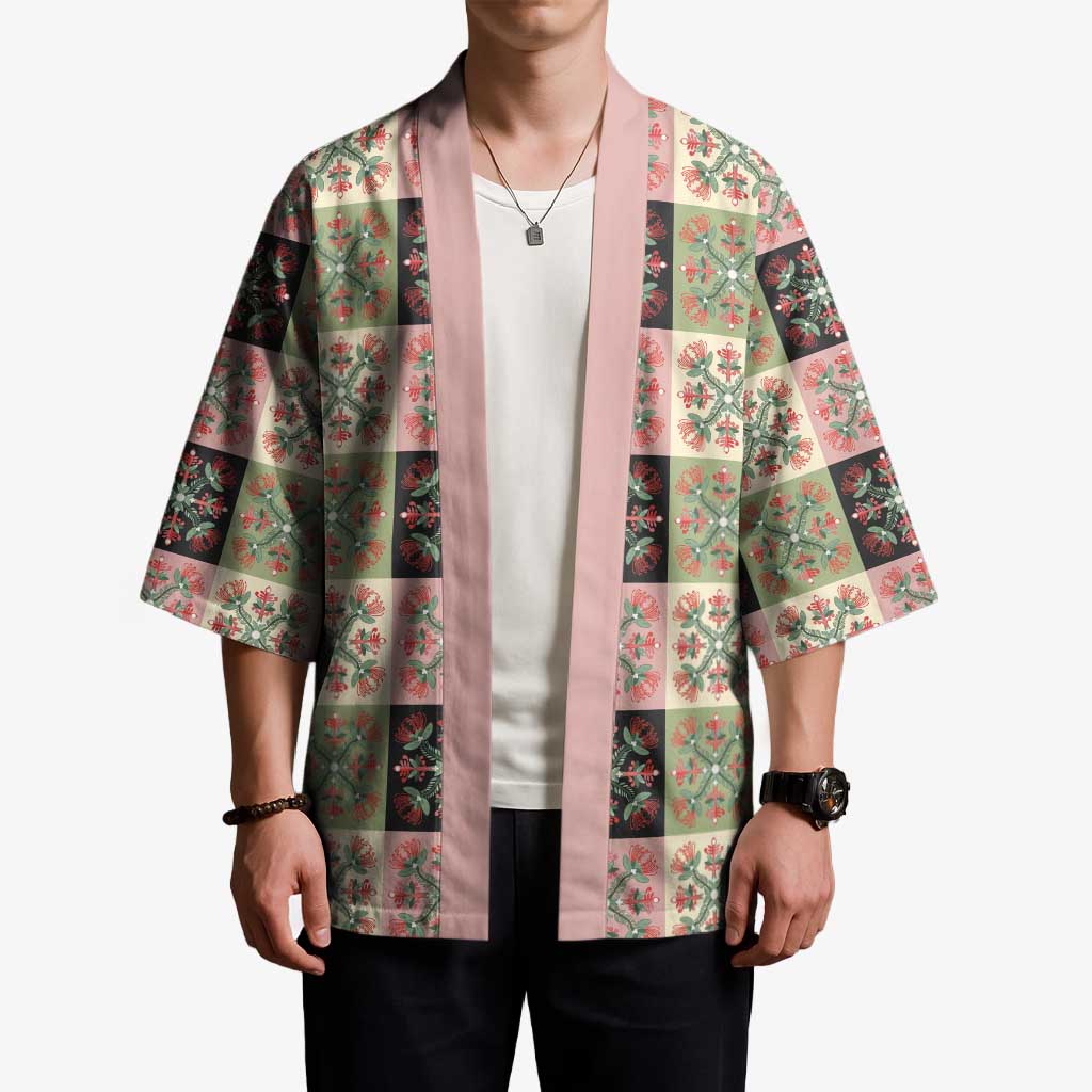 Seamless Pattern Pikake Lei Kimono Floral Squares Pikake - Polynesian Pride