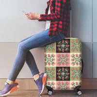 Seamless Pattern Pikake Lei Luggage Cover Floral Squares Pikake - Polynesian Pride