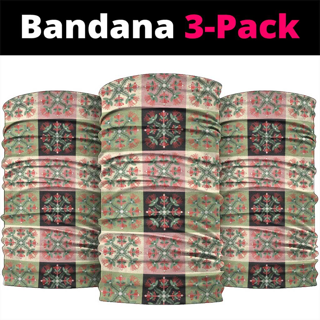 Seamless Pattern Pikake Lei Neck Gaiter Floral Squares Pikake - Polynesian Pride