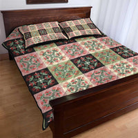 Seamless Pattern Pikake Lei Quilt Bed Set Floral Squares Pikake - Polynesian Pride