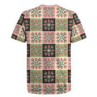 Seamless Pattern Pikake Lei Rugby Jersey Floral Squares Pikake LT9 - Polynesian Pride