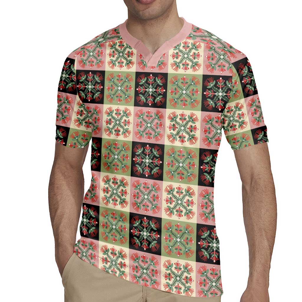 Seamless Pattern Pikake Lei Rugby Jersey Floral Squares Pikake LT9 - Polynesian Pride