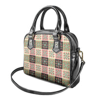 Seamless Pattern Pikake Lei Shoulder Handbag Floral Squares Pikake - Polynesian Pride