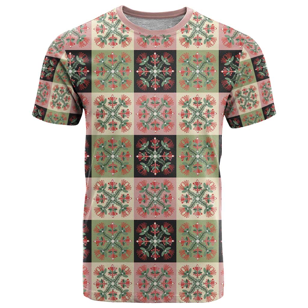 Seamless Pattern Pikake Lei T Shirt Floral Squares Pikake - Polynesian Pride