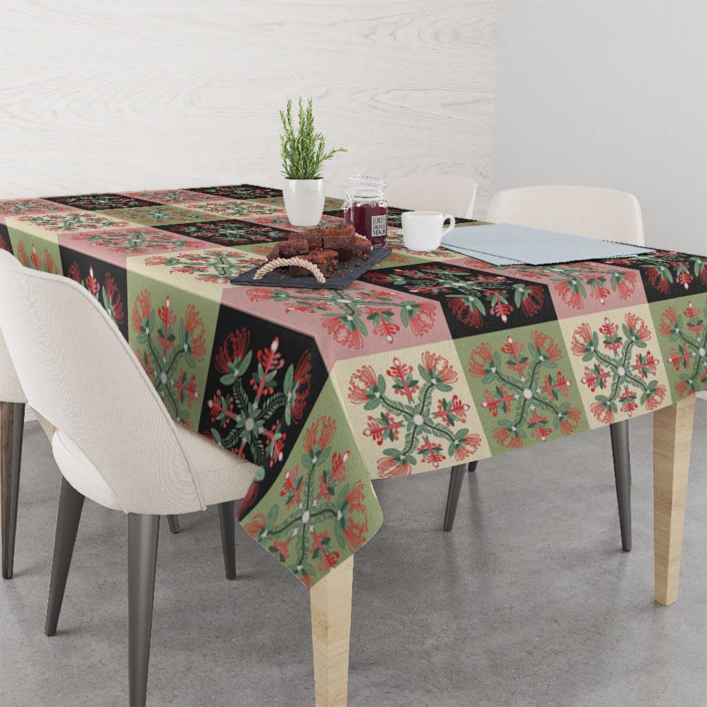 Seamless Pattern Pikake Lei Tablecloth Floral Squares Pikake - Polynesian Pride