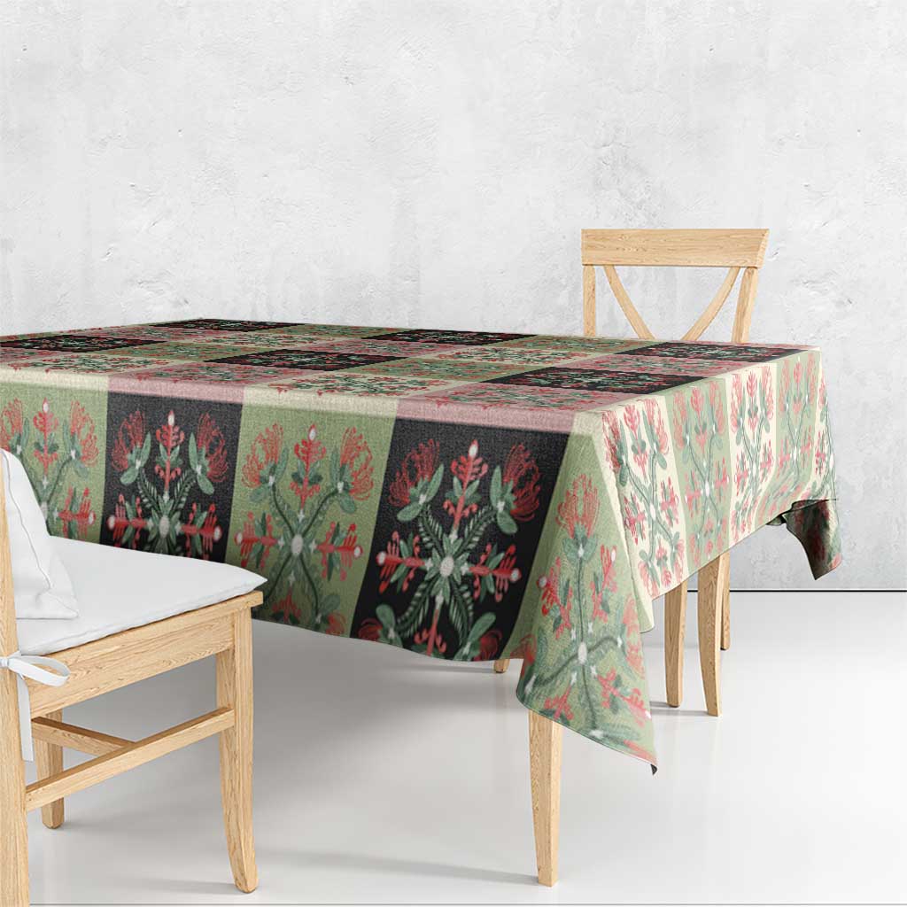 Seamless Pattern Pikake Lei Tablecloth Floral Squares Pikake - Polynesian Pride