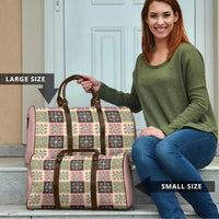 Seamless Pattern Pikake Lei Travel Bag Floral Squares Pikake - Polynesian Pride