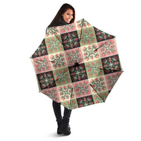 Seamless Pattern Pikake Lei Umbrella Floral Squares Pikake - Polynesian Pride